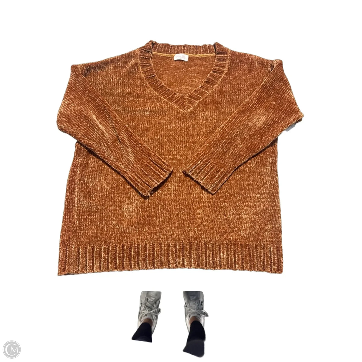 Sweater By Pink Lily In Bronze, Size: Xs
