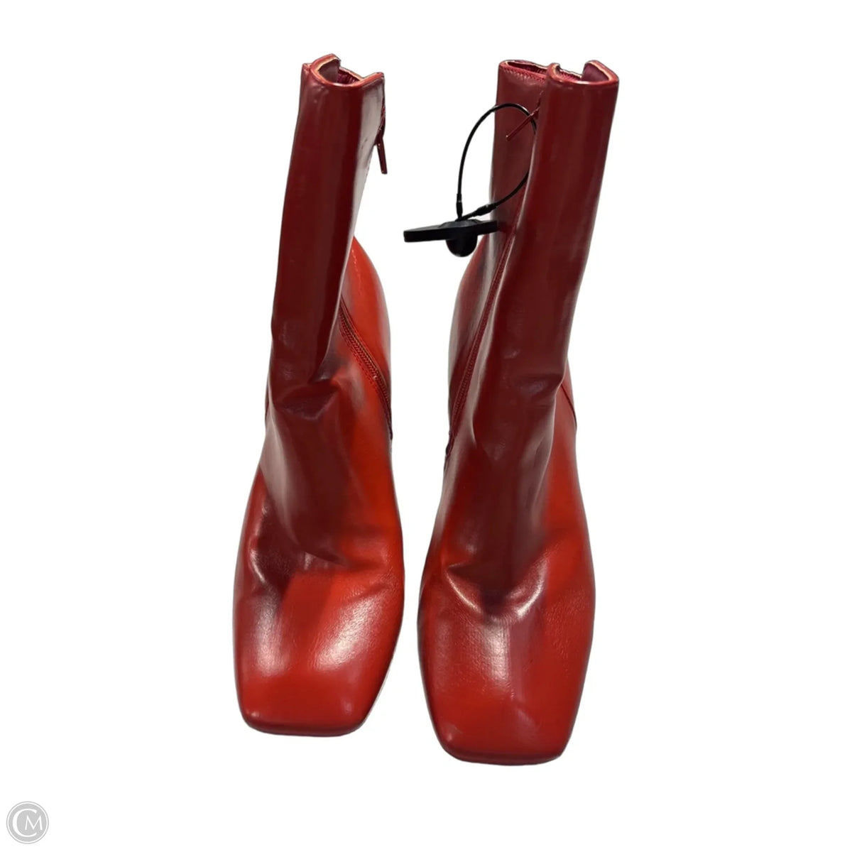 Boots Ankle Heels By Cmc In Orange, Size: 11