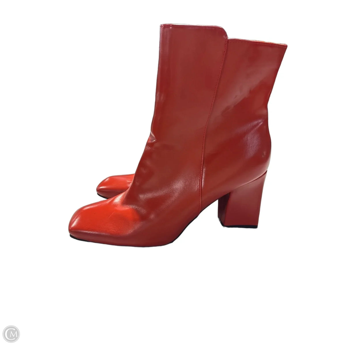 Boots Ankle Heels By Cmc In Orange, Size: 11