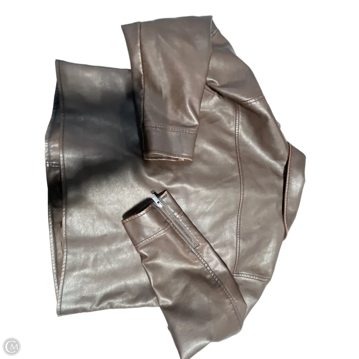 Jacket Moto By Venus In Brown, Size: L