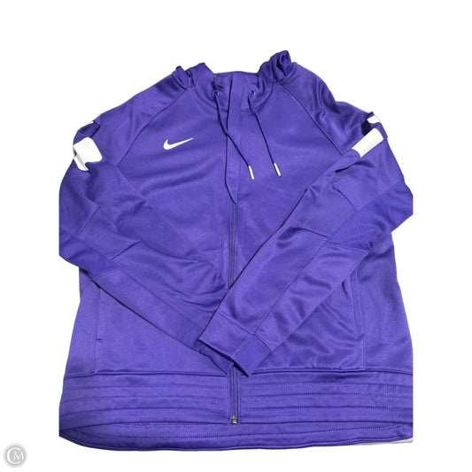 Athletic Jacket By Nike In Purple, Size: Xl