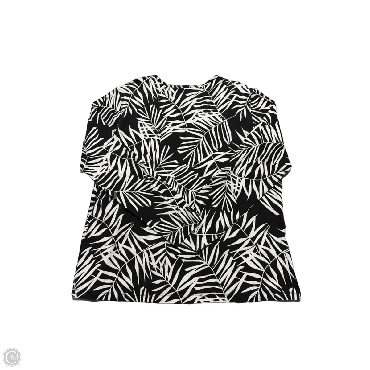 Top Long Sleeve By Coolibar In Black & White, Size: Xl