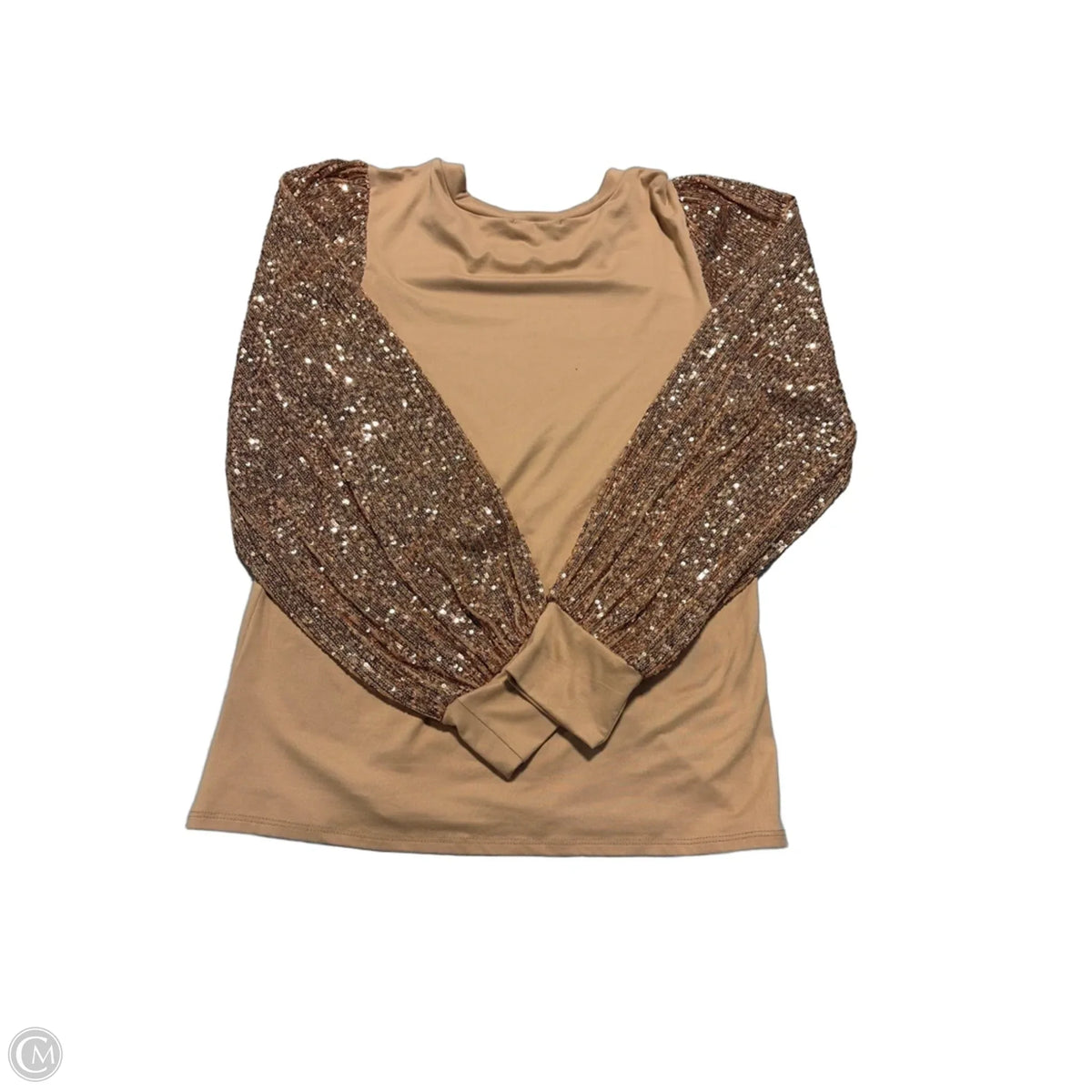 Top Long Sleeve By Les Amis In Gold, Size: M