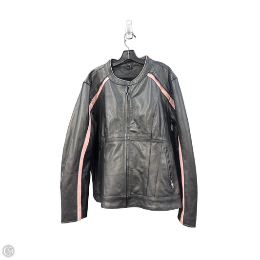 Coat Leather By Cmc In Black, Size: 4x