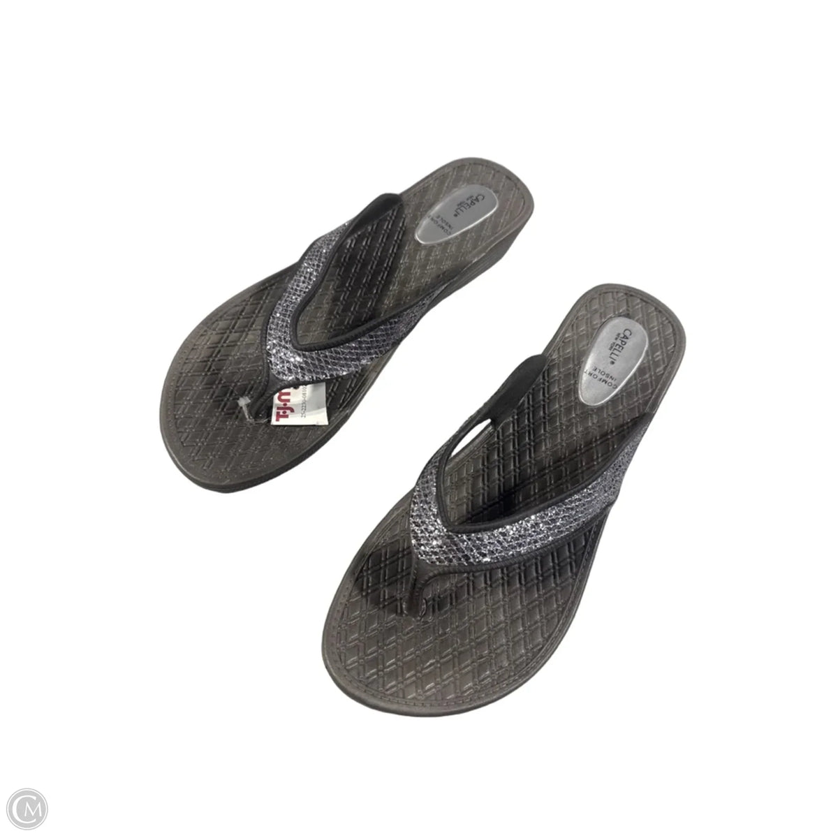 Sandals Flats By Capelli In Silver, Size: 11