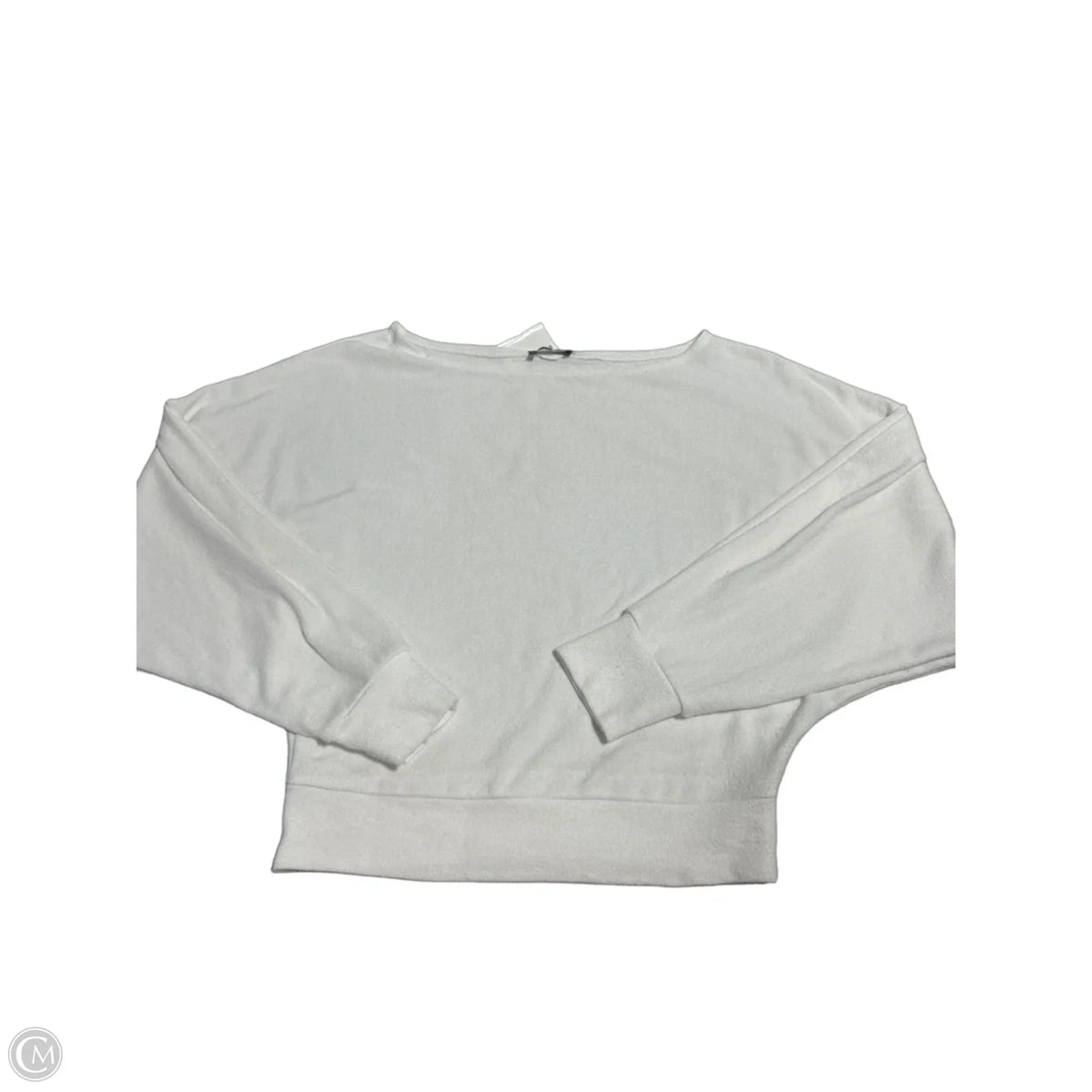 Top Long Sleeve By Express In White, Size: L