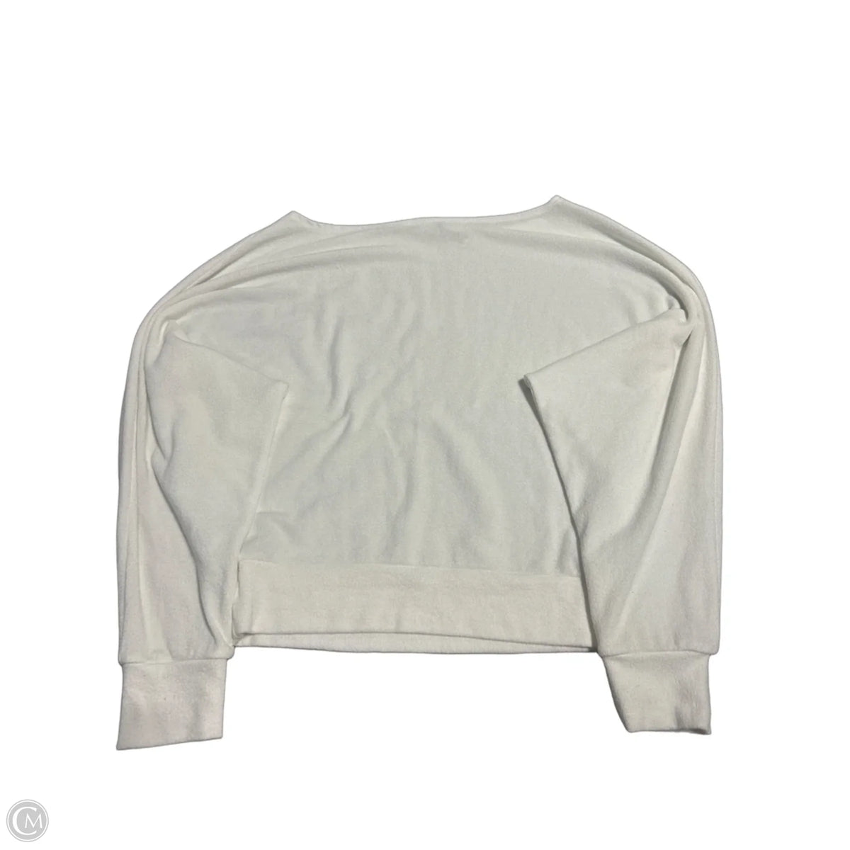 Top Long Sleeve By Express In White, Size: L