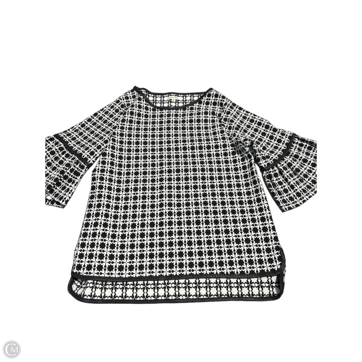 Top 3/4 Sleeve By Max Studio In Black & White, Size: Xl
