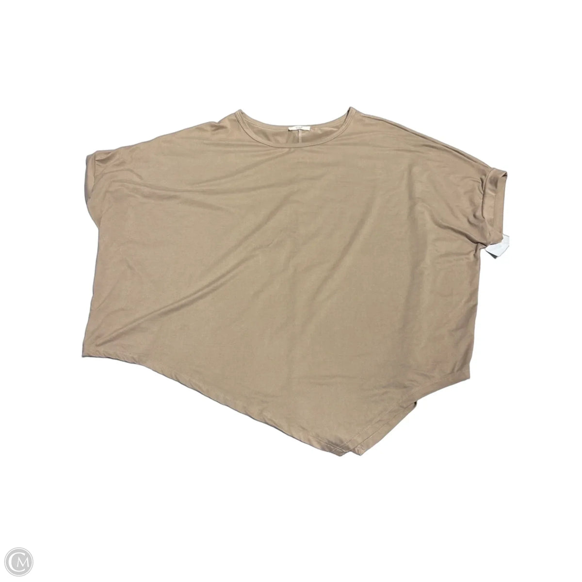 Top Short Sleeve By Easel In Beige, Size: L