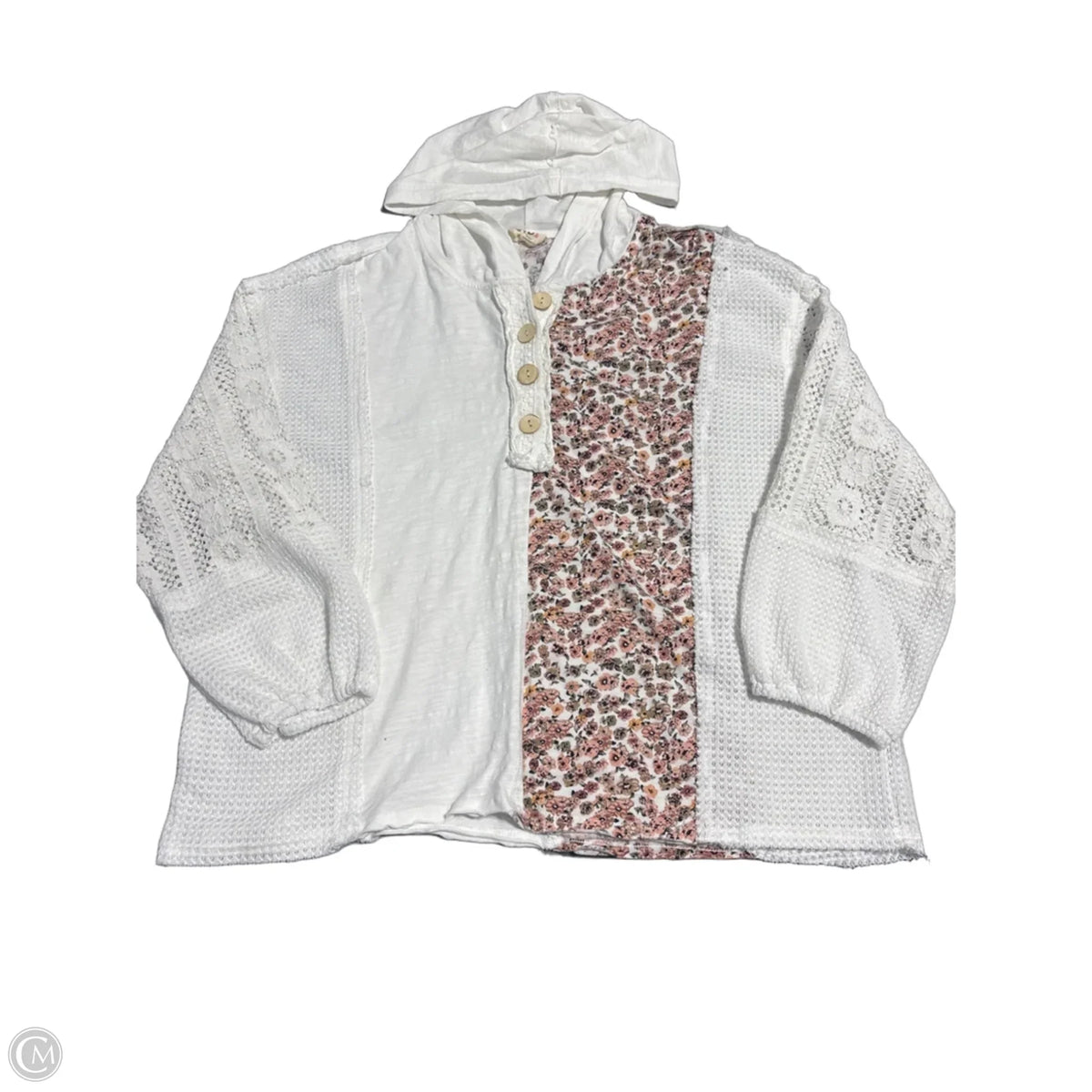 Top Long Sleeve By Bibi In White, Size: L