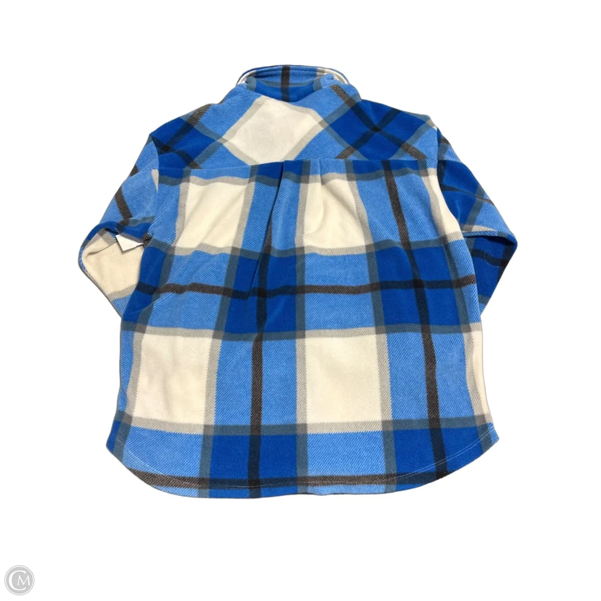 Top Long Sleeve By Zenana In Plaid Pattern, Size: L