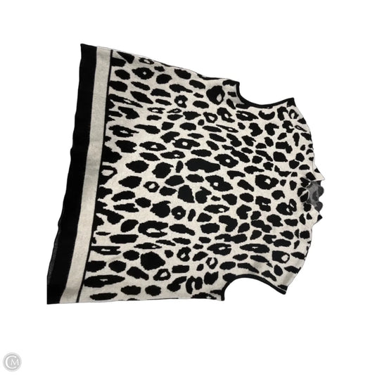Vest Sweater By Cmc In Black & White, Size: L