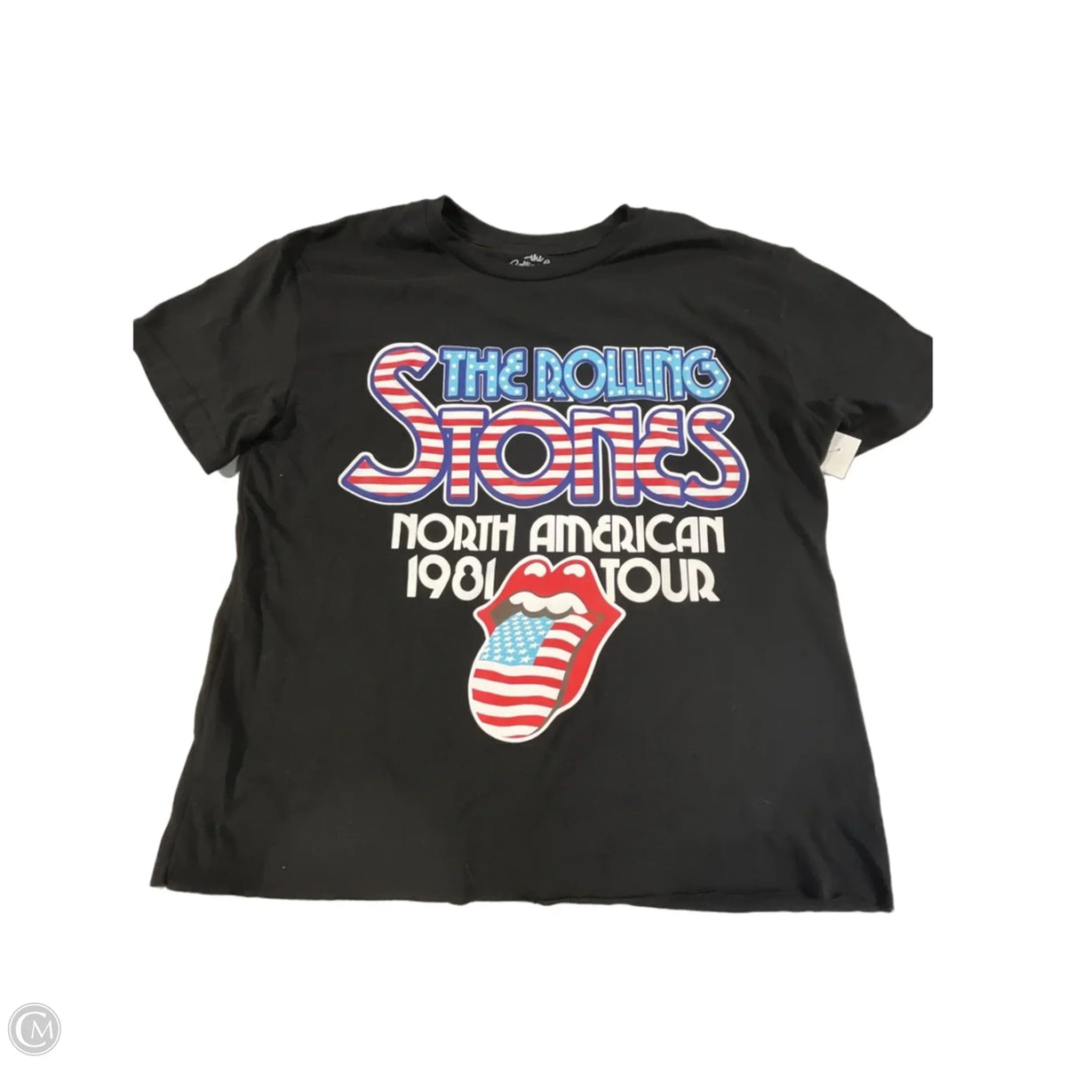 Top Short Sleeve By Cmc In Black, Size: M