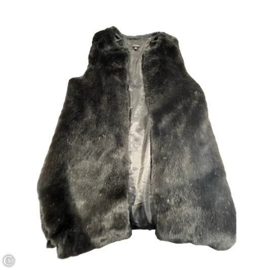 Vest Faux Fur & Sherpa By Talbots In Black, Size: S
