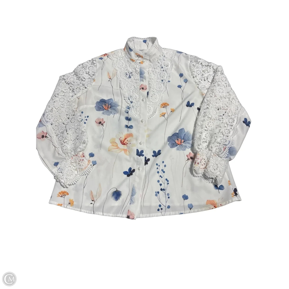 Top Long Sleeve By Cmc In White, Size: L