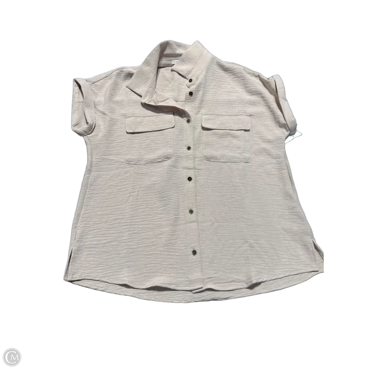 Top Short Sleeve By Maurices In Beige, Size: S
