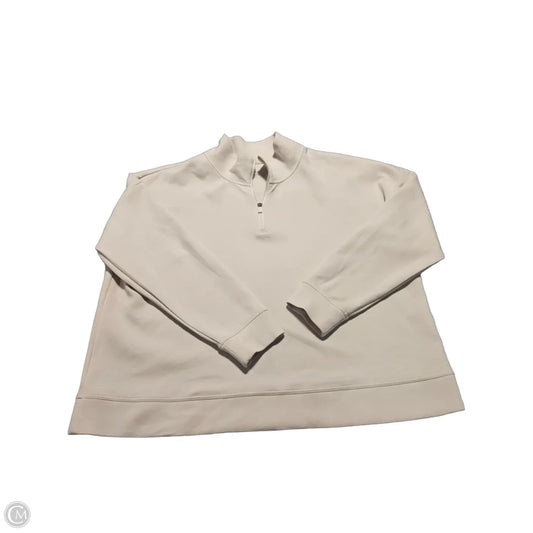Athletic Top Long Sleeve Collar By Tek Gear In White, Size: 2x