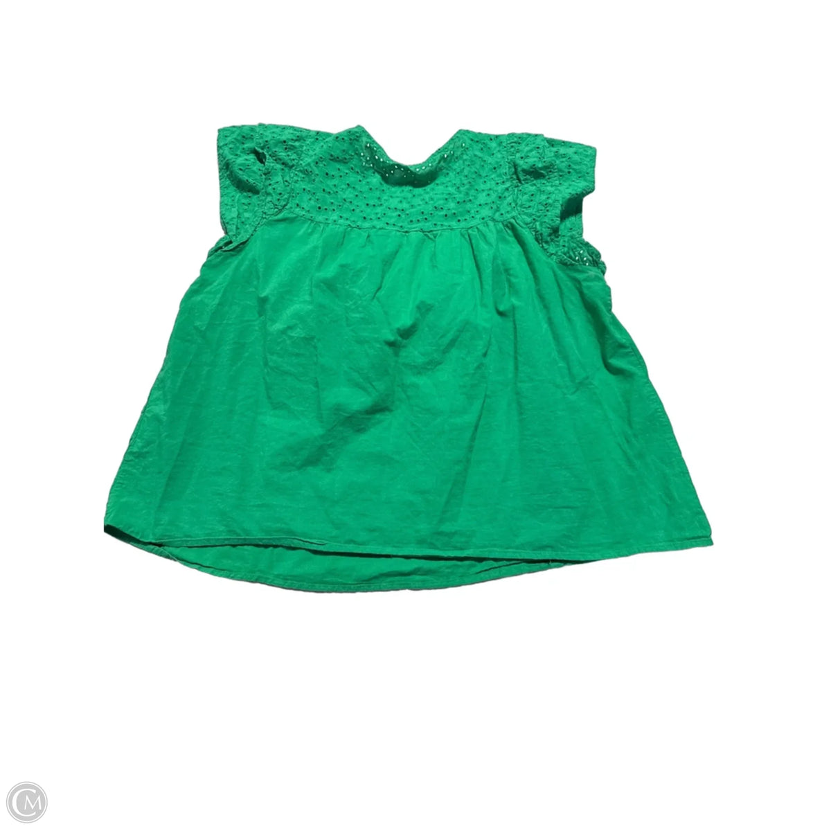 Top Short Sleeve By Cmc In Green, Size: L