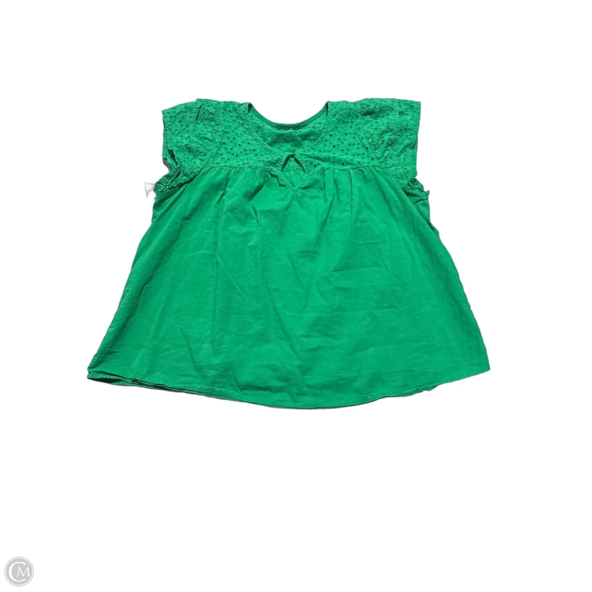 Top Short Sleeve By Cmc In Green, Size: L