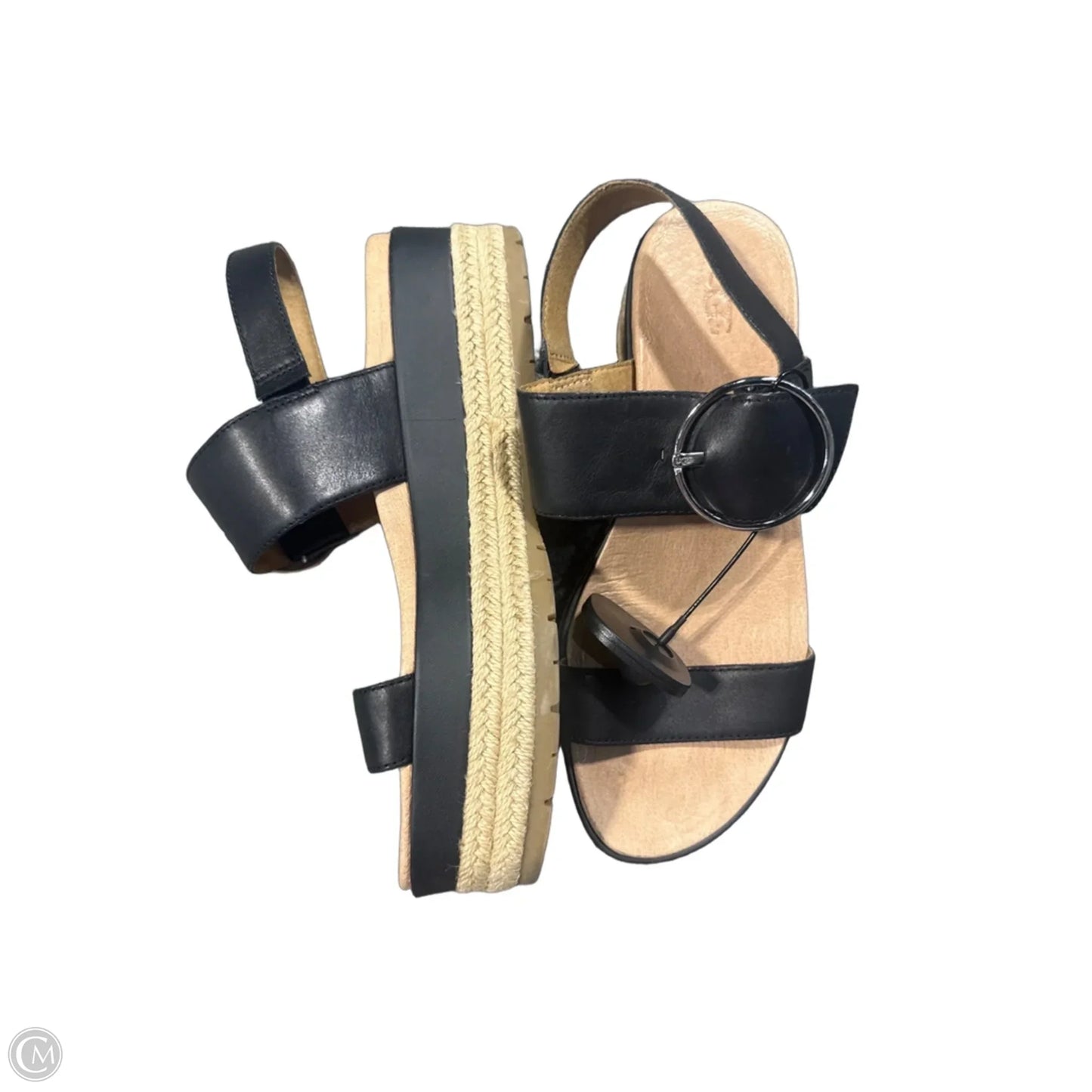 Sandals Designer By Ugg In Black, Size: 8