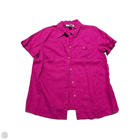 Top Short Sleeve By Sag Harbor In Purple, Size: S