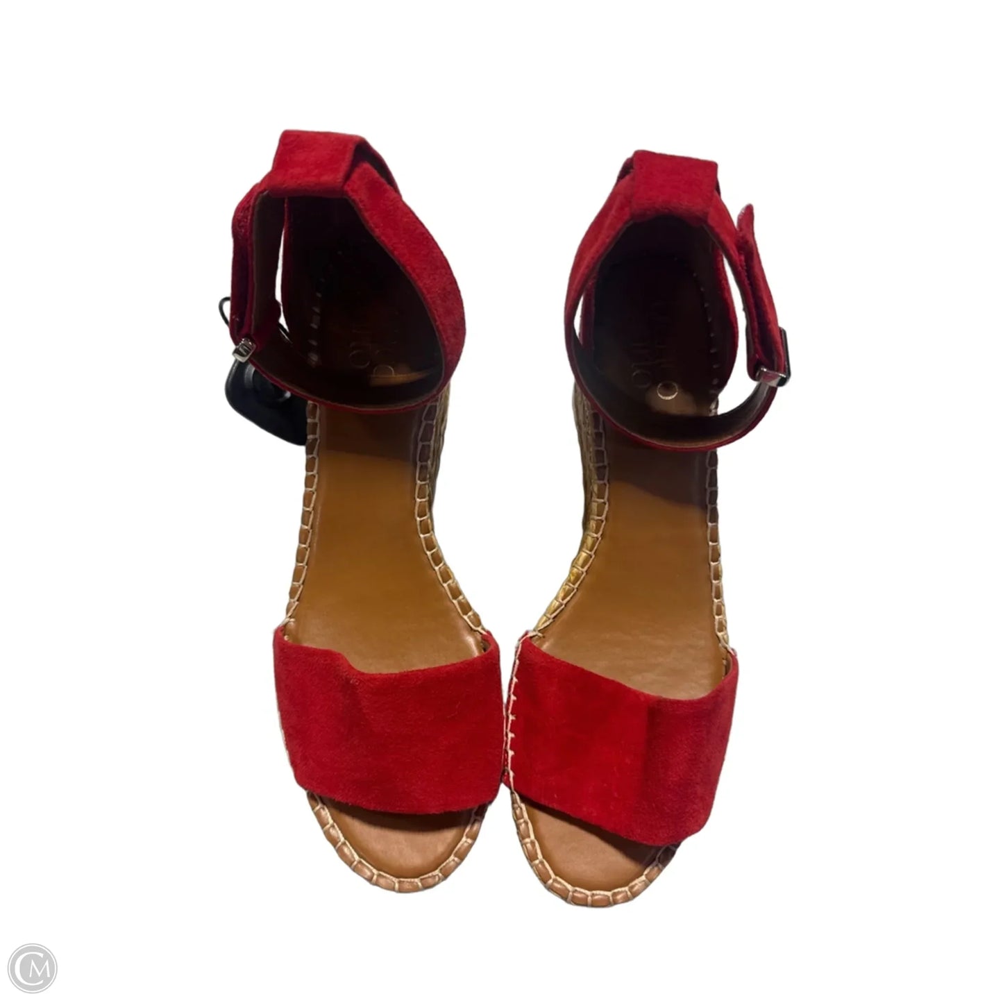 Sandals Heels Wedge By Franco Sarto In Red, Size: 9.5