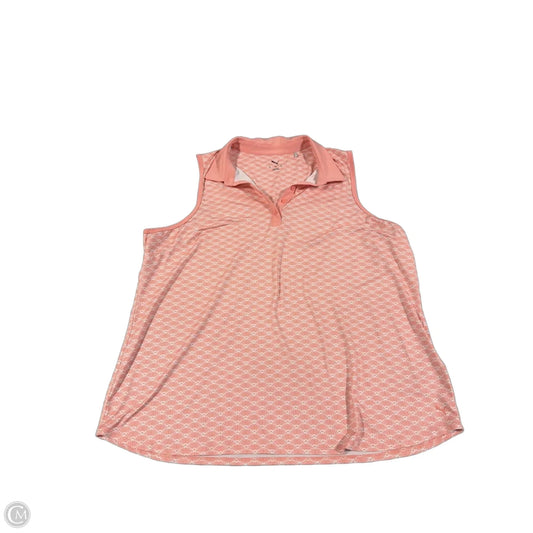 Athletic Tank Top By Puma In Pink, Size: Xxl