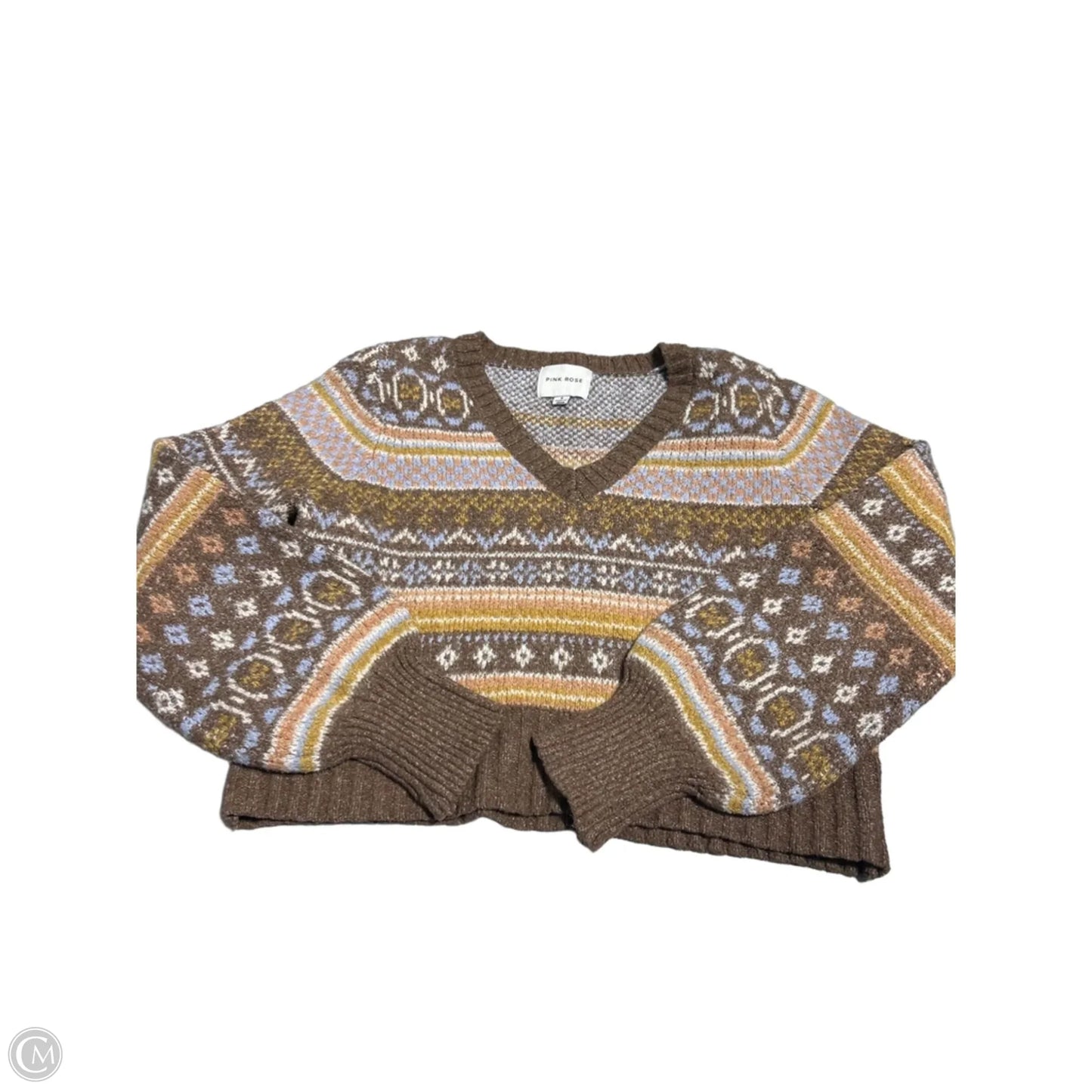 Sweater By Pink Rose In Brown, Size: S
