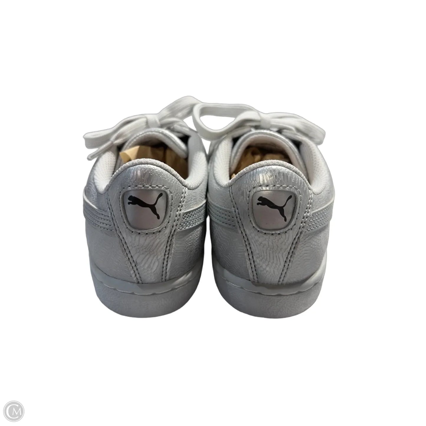 Shoes Flats By Puma In Silver, Size: 6.5