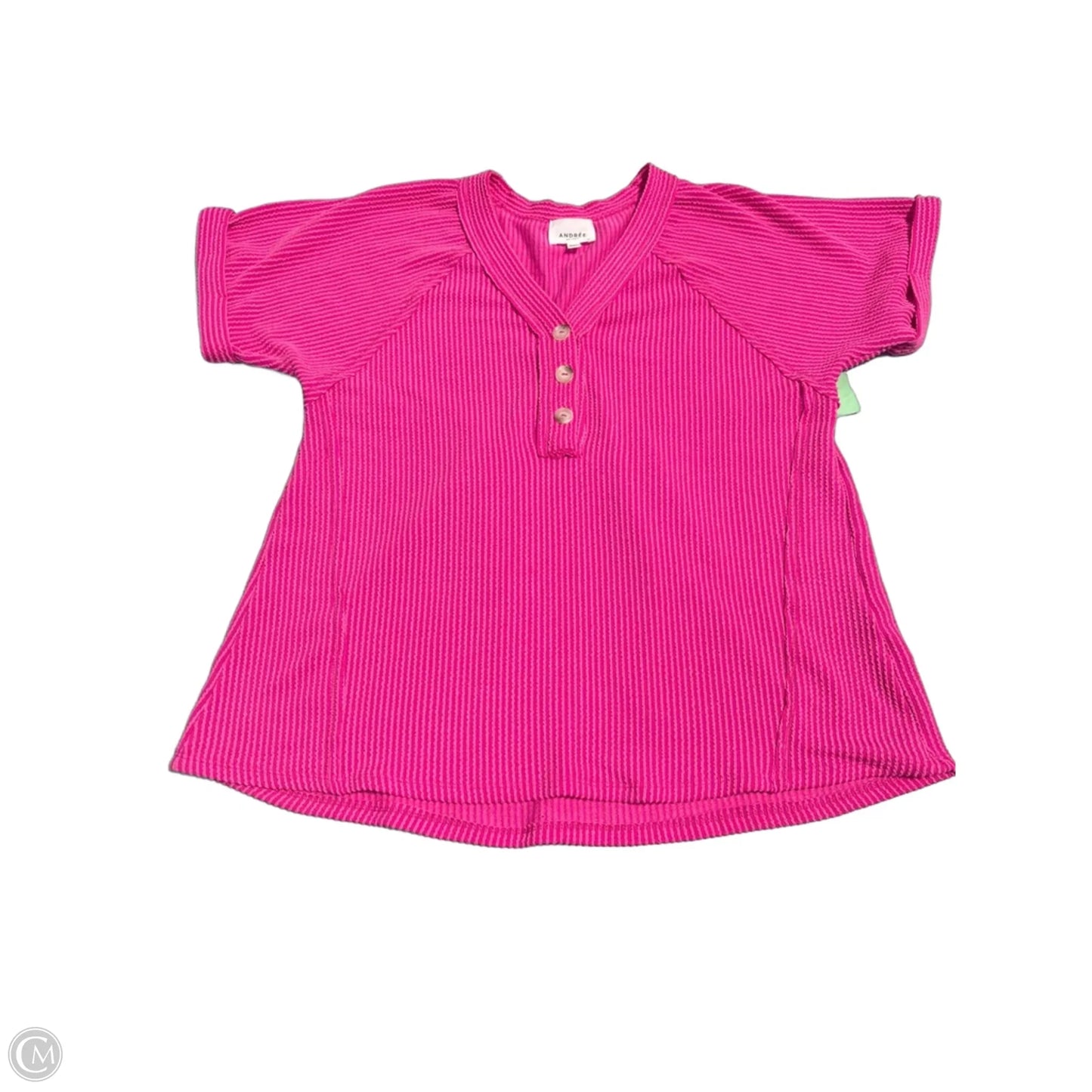 Top Short Sleeve By Andree By Unit In Pink, Size: M