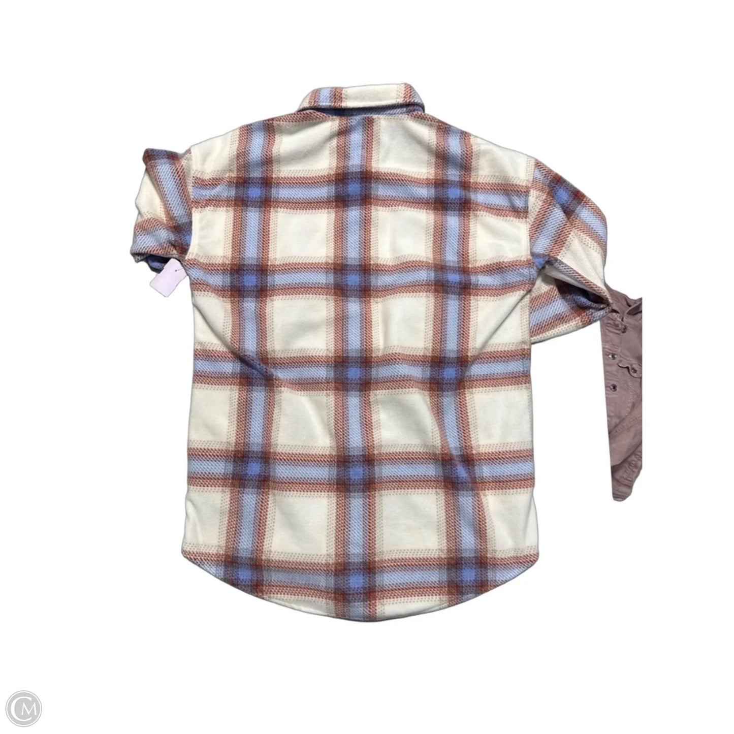 Top Long Sleeve By Maurices In Plaid Pattern, Size: S