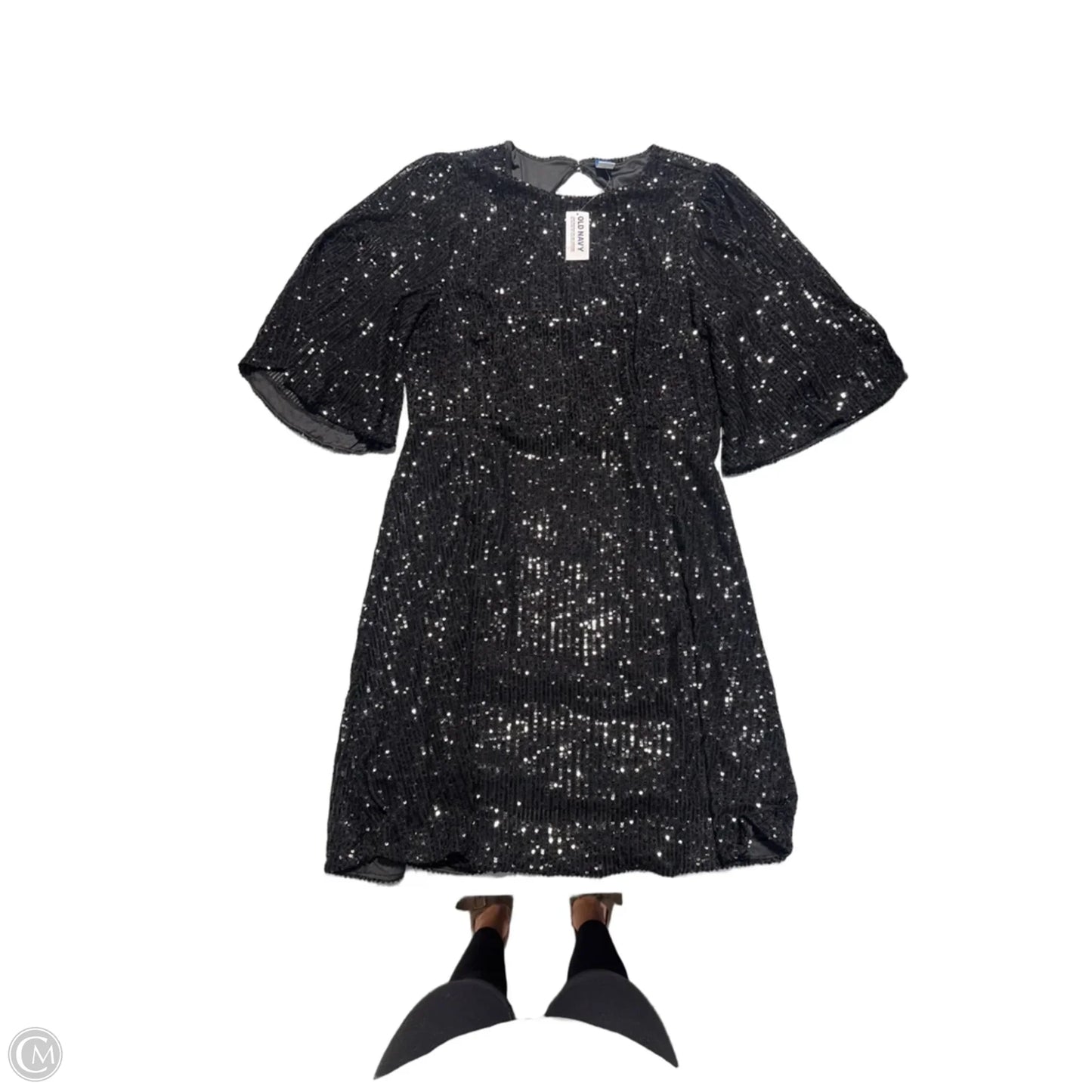Dress Casual Midi By Old Navy In Black, Size: M