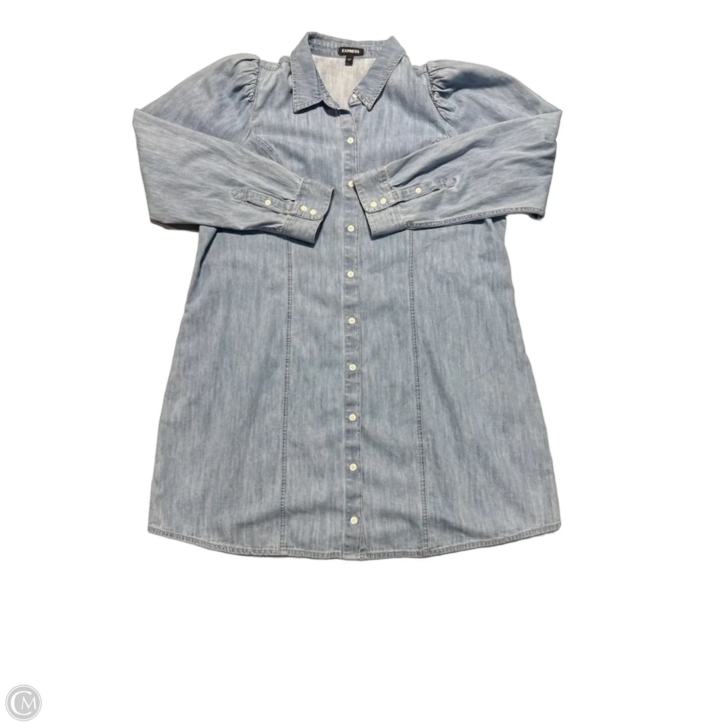 Dress Casual Midi By Express In Blue, Size: Xl