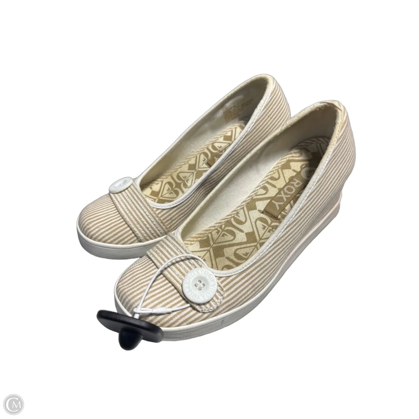 Shoes Heels Wedge By Roxy In Beige, Size: 7.5