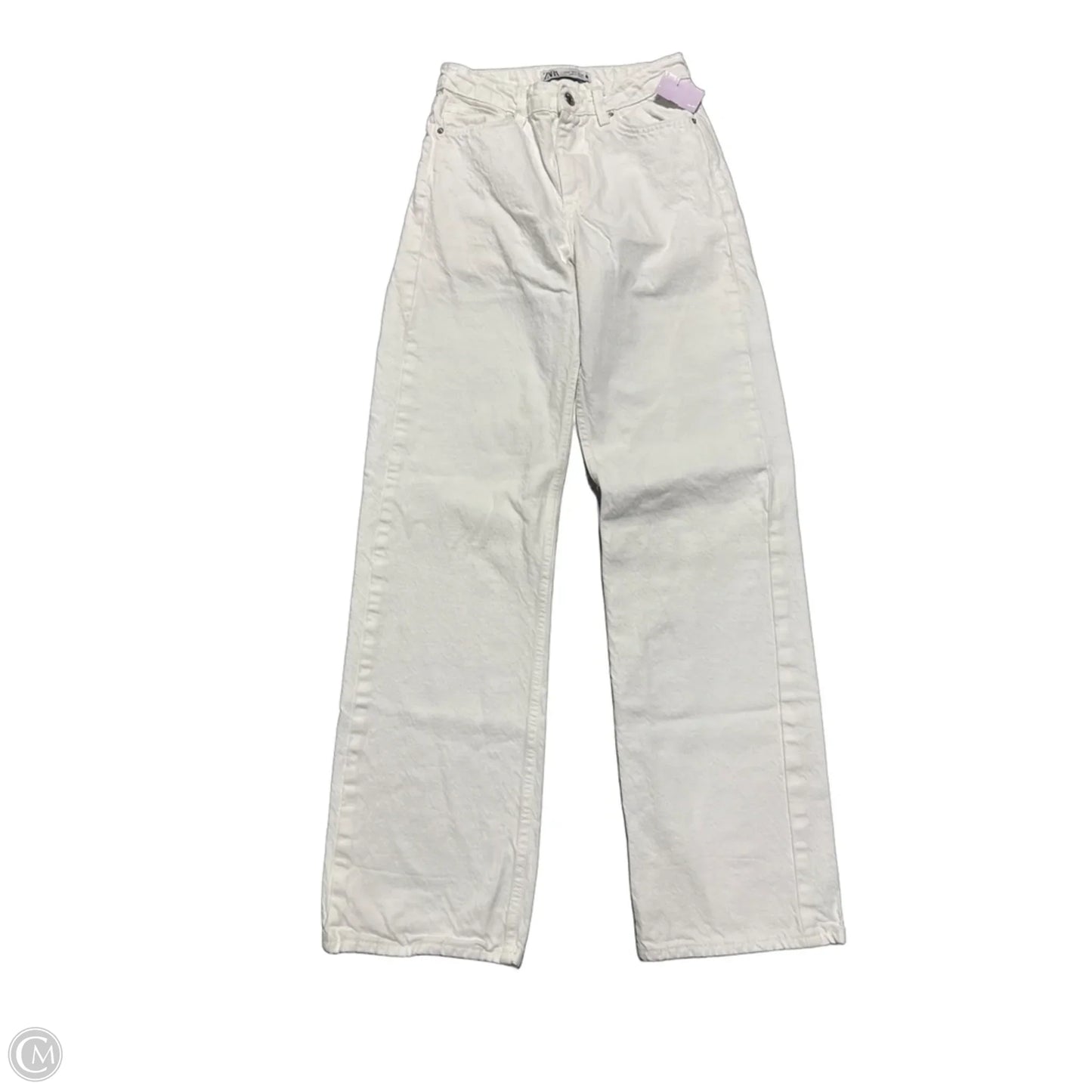 Jeans Straight By Zara In White, Size: 2