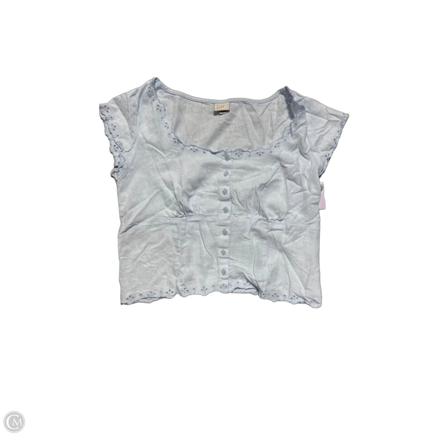 Top Short Sleeve By A New Day In Blue, Size: M