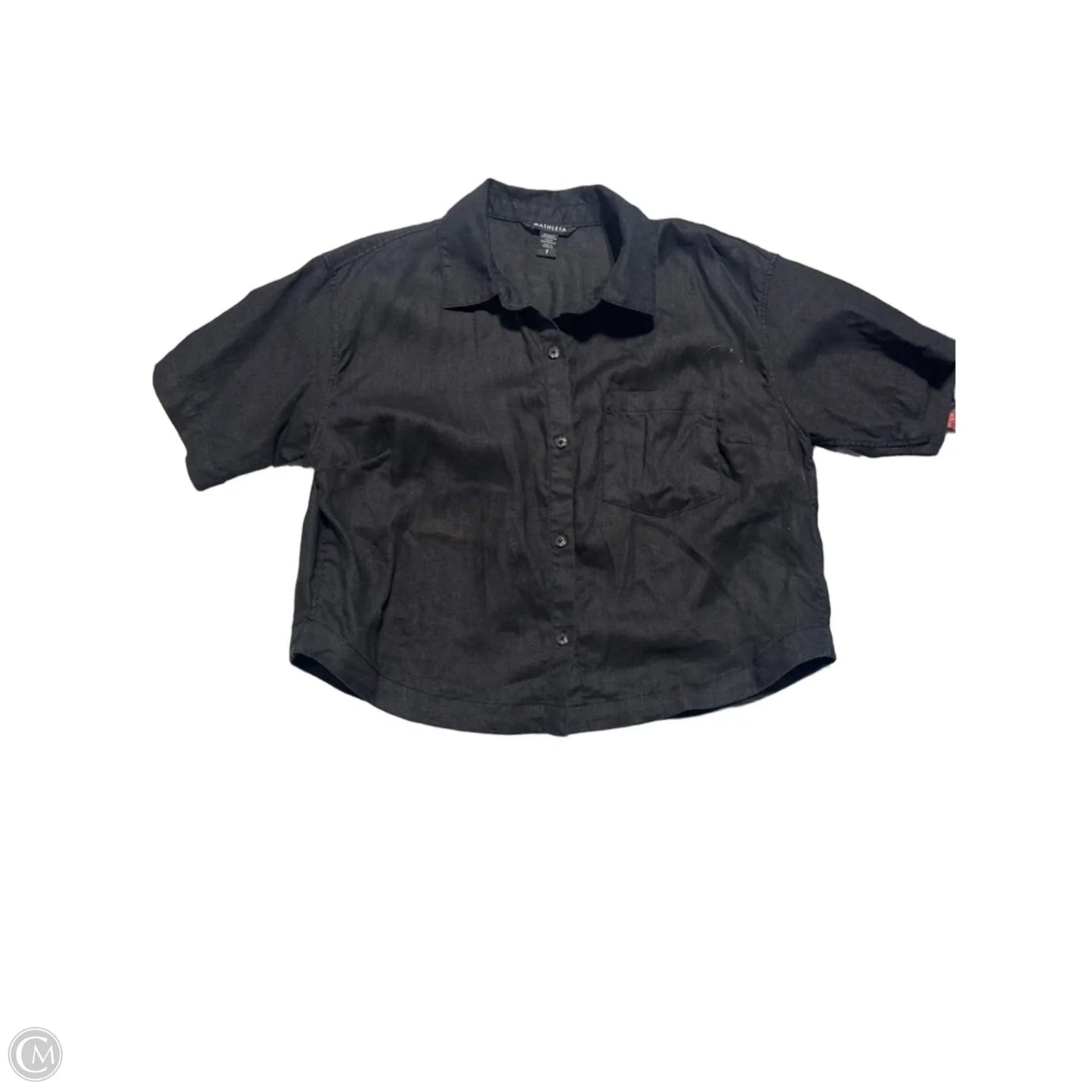 Top Short Sleeve By Athleta In Black, Size: S