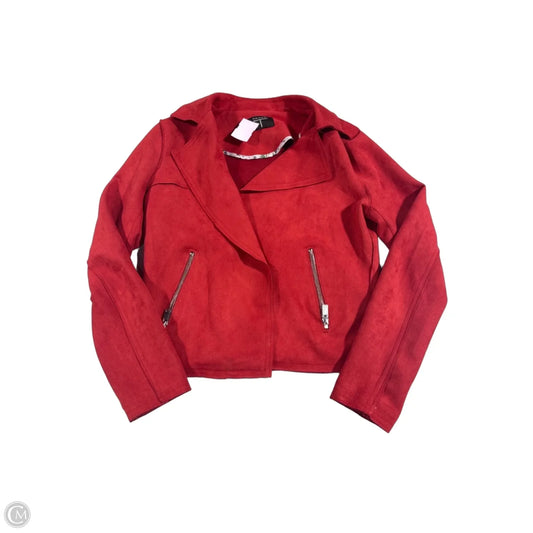 Jacket Faux Fur & Sherpa By Tahari In Red, Size: Xs