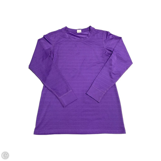 Athletic Top Long Sleeve Collar By Zyia In Purple, Size: M