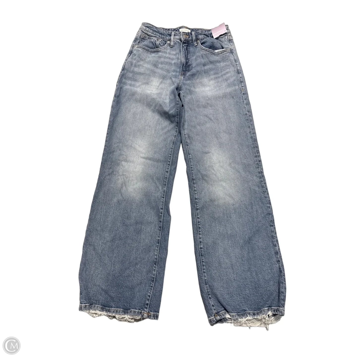 Jeans Wide Leg By Good American In Blue, Size: 4