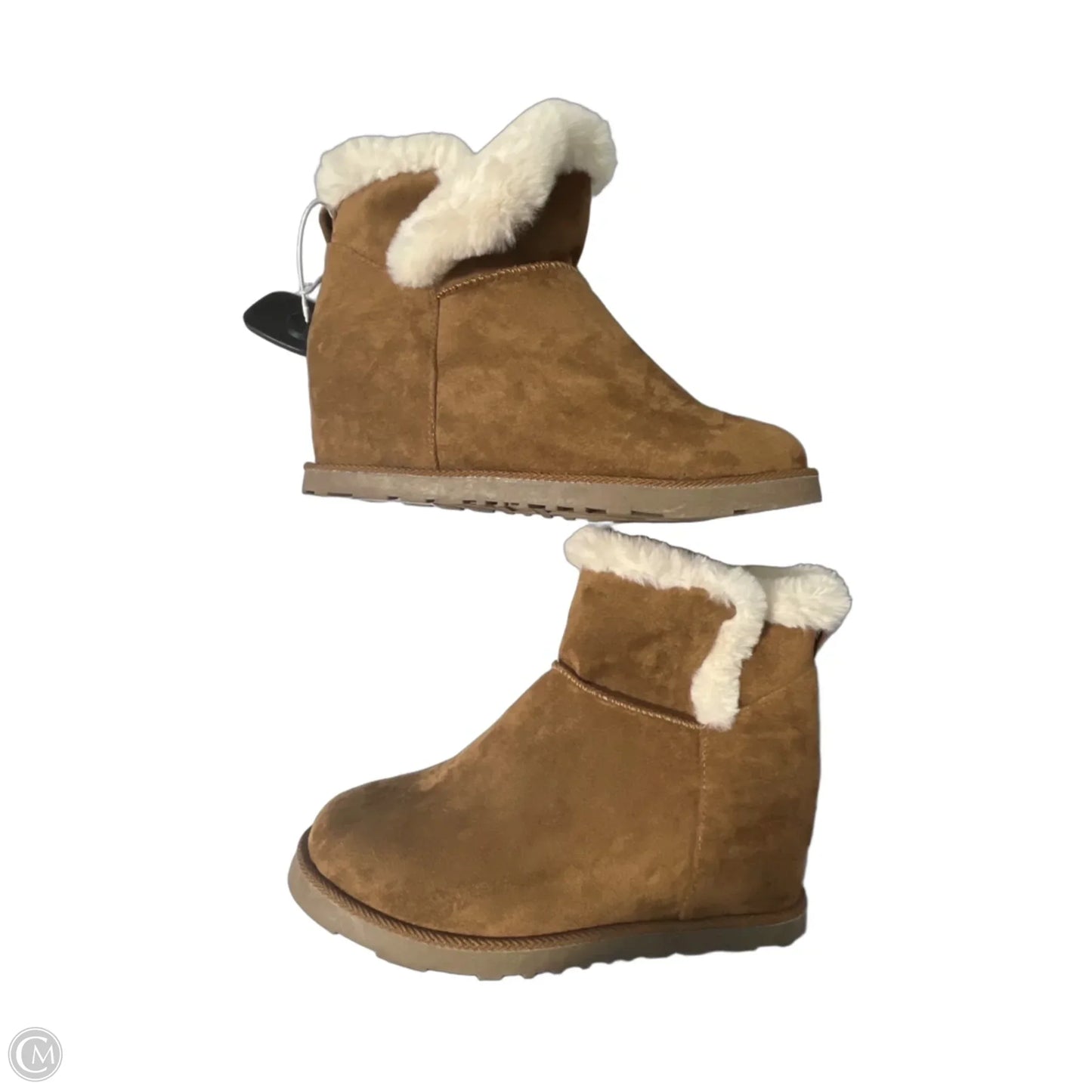 Boots Ankle Flats By Cushionaire In Brown, Size: 9