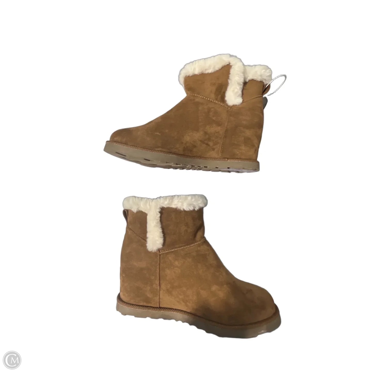 Boots Ankle Flats By Cushionaire In Brown, Size: 9