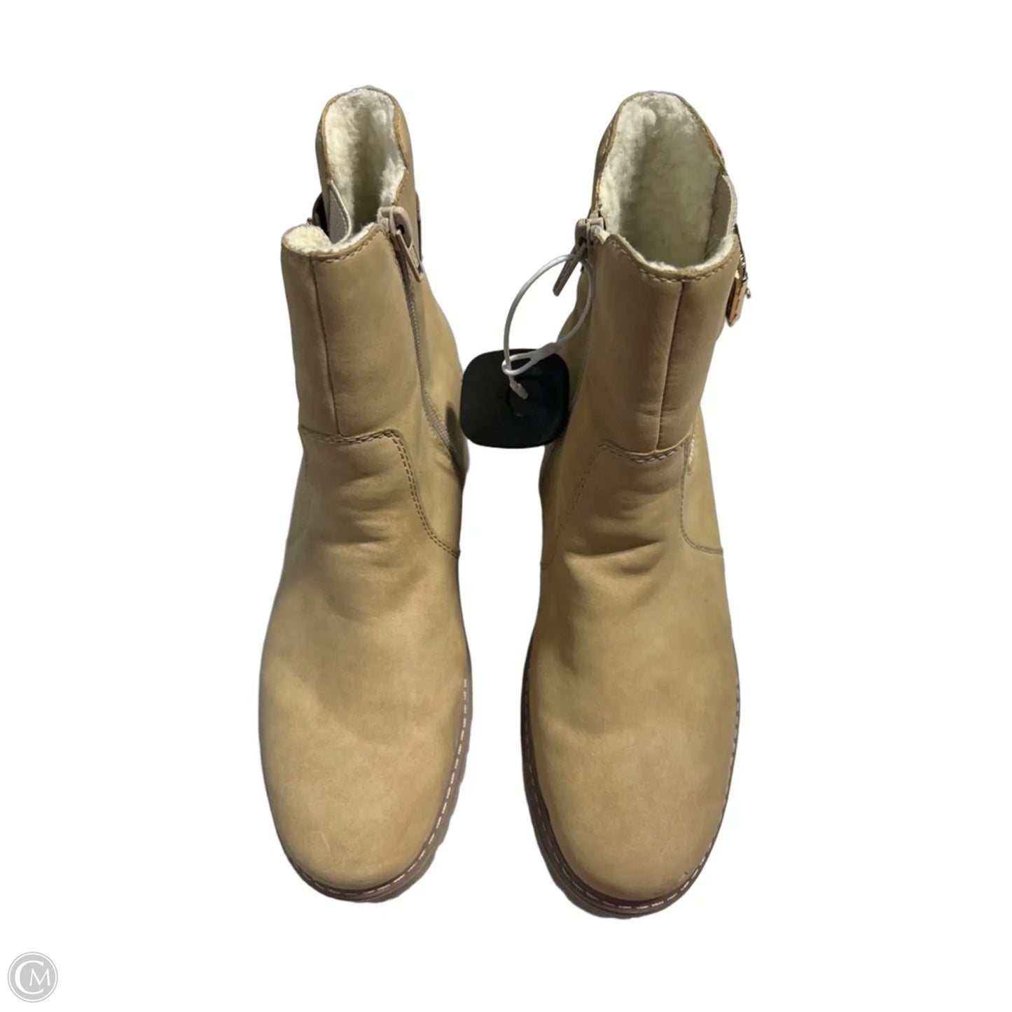 Boots Ankle Heels By Riekers In Beige, Size: 8.5