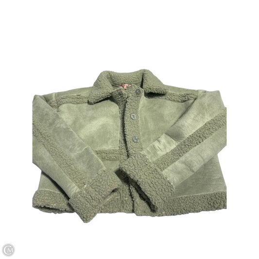 Coat Faux Fur & Sherpa By Bailey Rose In Green, Size: S