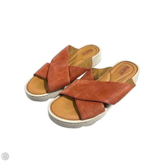 Sandals Flats By Born In Orange, Size: 8