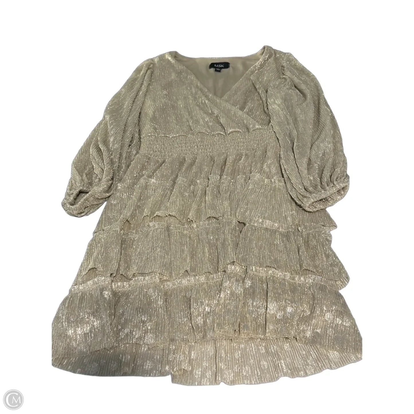 Dress Casual Short By Msk In Gold, Size: M