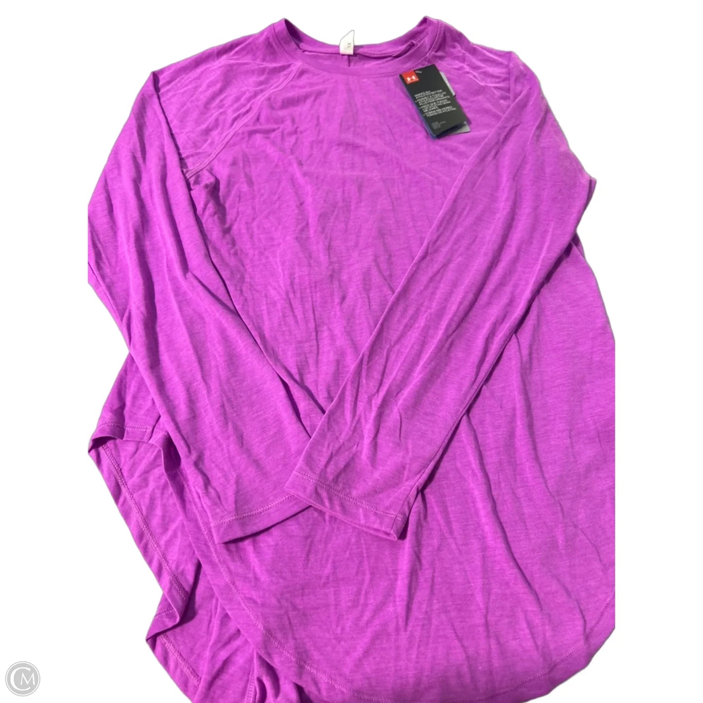 Top Long Sleeve By Under Armour In Pink, Size: L