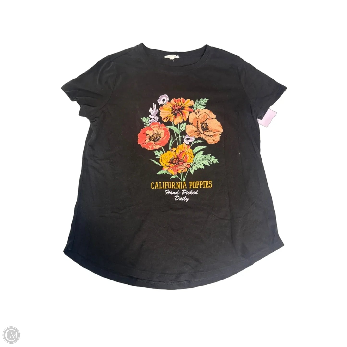 Top Short Sleeve By Maurices In Black, Size: M