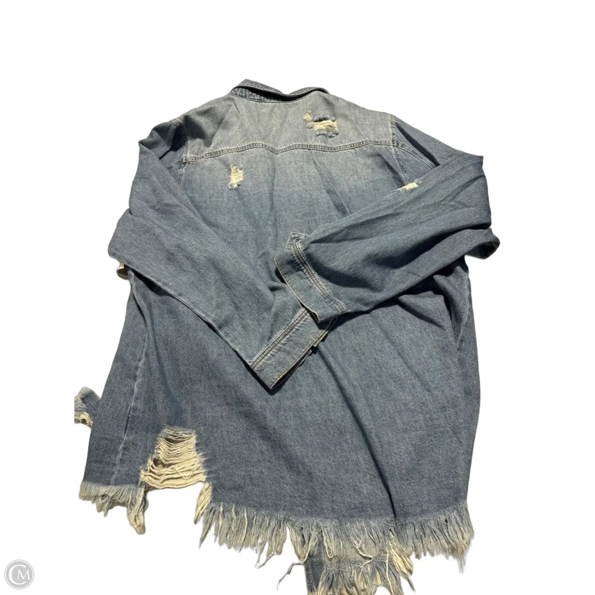 Jacket Denim By Risen In Blue, Size: 2x