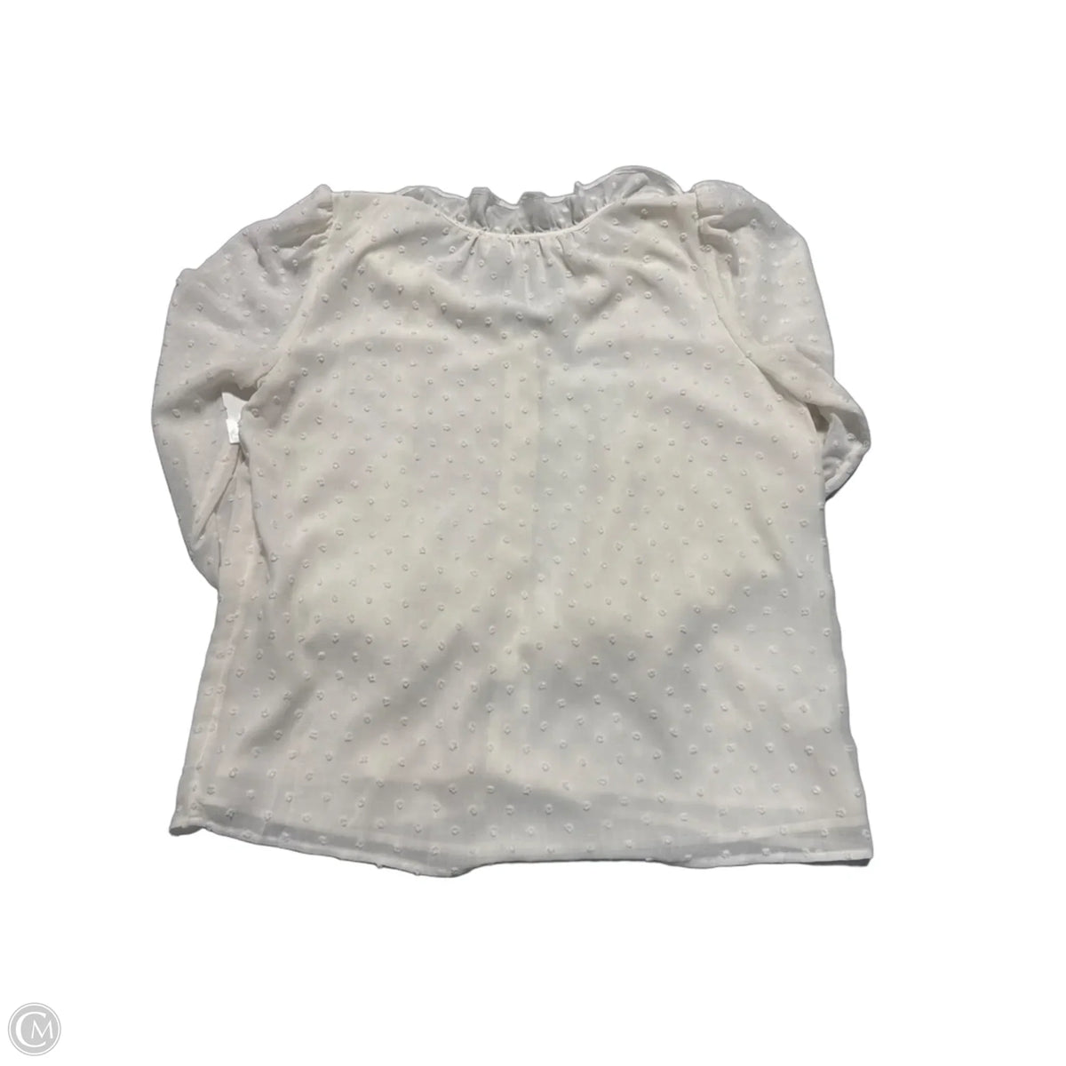 Top Long Sleeve By Loft In White, Size: S